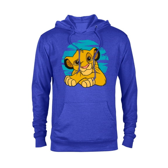 Disney The Lion King Young Simba Resting Blue 90s - Pullover Hoodie for Adults - Customized-Royal Heather