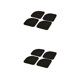 thumbnail image 3 of Inteprter 4 Pieces Anti-Vibration Washing Machine Pads Washer Support Dryer Kitchen Absorbing Shock Refrigerator Mats Floor Protection Negro 2piezas Inteprter CBP432893, 3 of 5