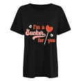 thumbnail image 5 of EQWLJWE Valentine Love Heart Tshirt Women Cute Graphic Valentine's Day Tee Lover Gifts Short Sleeve Crewneck Lightweight Shirt Gift for Your Mom Black(S-3XL), 5 of 5