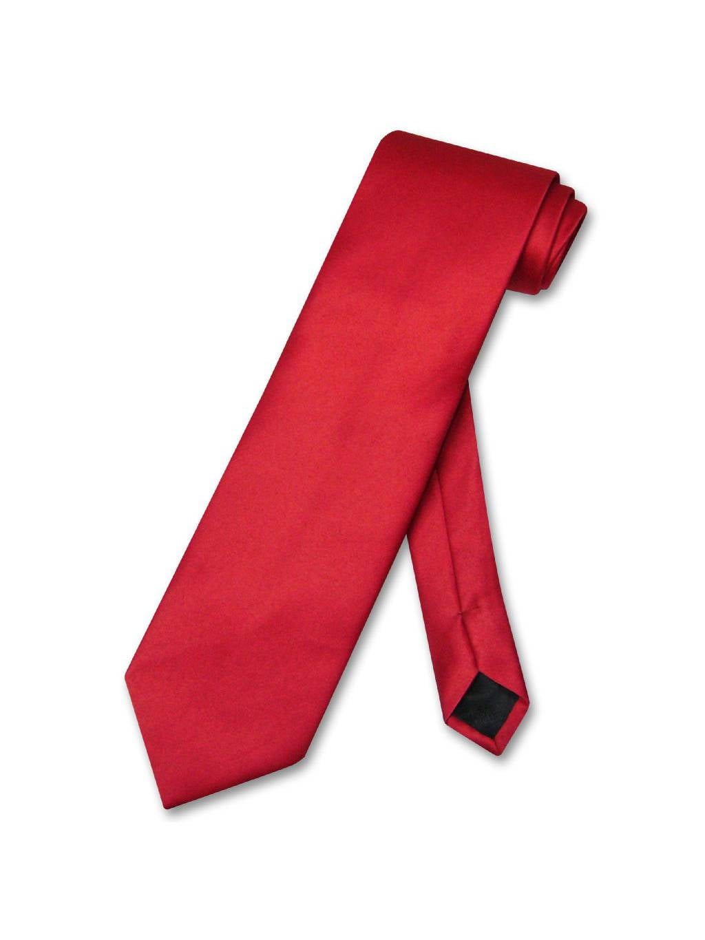Vesuvio Napoli NeckTie Solid RED Color Men's Neck Tie