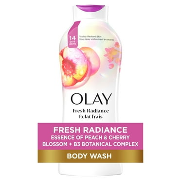 Olay Fresh Outlast Women's Body Wash, Peach and Cherry Blossom, 22 fl oz