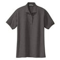 thumbnail image 5 of Yellow Rooster Women's Silk Touch Classic Female Polo Shirt Charcoal Heather Grey L, 5 of 6