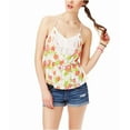 thumbnail image 2 of Aeropostale Womens Garden Lace Tie Waist Henley Shirt, Off-White, Juniors, X-Large, 2 of 2
