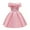 Pink, variant on Girls Elegant Dress off Shoulder A Line Casual Party Dresses