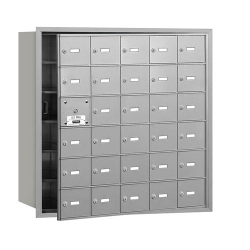 4B+ Horizontal Mailbox (Includes Master Commercial Lock) - 30 A Doors (29 usable) - Aluminum - Front Loading - Private Access
