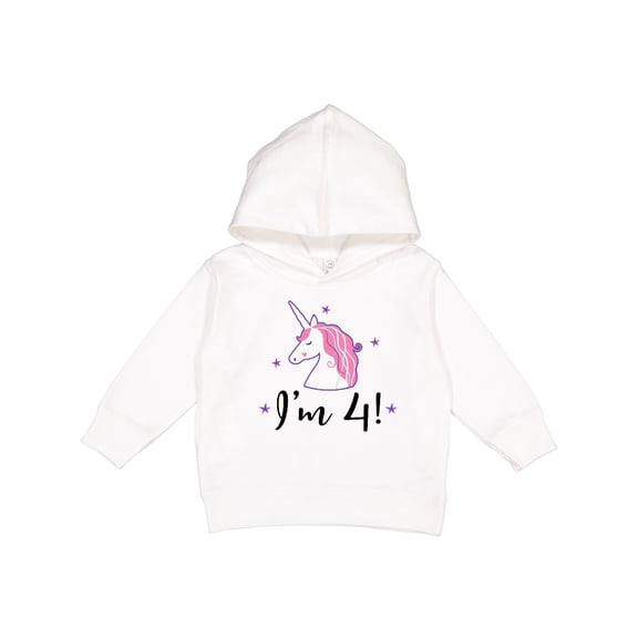 Inktastic 4th Birthday Cute Unicorn Toddler Hoodie