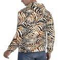 thumbnail image 6 of Uemuo Watercolor Zebra Pattern Men's Hoodie - Casual Pullover Hoodie with Kangaroo Pocket, Stylish Hooded Sweatshirt for Everyday Wear-XX-Large, 6 of 7