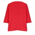 thumbnail image 4 of Red XXL WIZUTIZ T Shirts for Women Casual Fashion Ladies Tshirts Plus Size Cotton Linen Sports Tops Round Neck Ultra Soft Short Sleeve Blouse Solid Tshirt Tee Shirts, 4 of 5