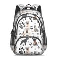 thumbnail image 2 of Schnauzer Dog and Footprints Backpack for School,Cute School Bag,Schoolbag with Adjustable Shoulder Straps & Padded Back,16.9 Inch, 2 of 5