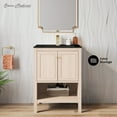 thumbnail image 2 of Château 24" Freestanding Bathroom Vanity in White Oak with Black Sink Top, 2 of 9