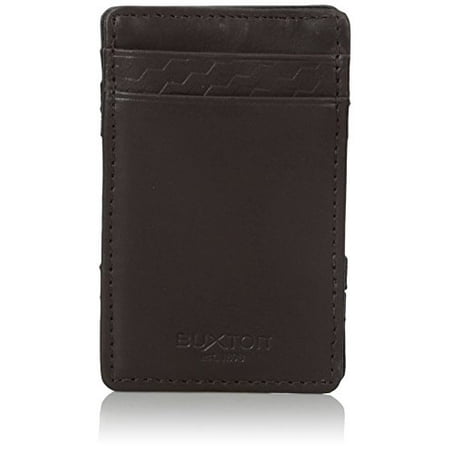 - Buxton Men's Bellamy RFID Blocking I.D. Leather Slim Minimalist Magic Wallet, Brown, One Size