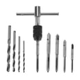 thumbnail image 1 of Juego Machos Roscar Mano 9 Piezas Escariador M3/M4/M5/M6 + Brocas Helicoidales Herramienta Llave, 1 of 3