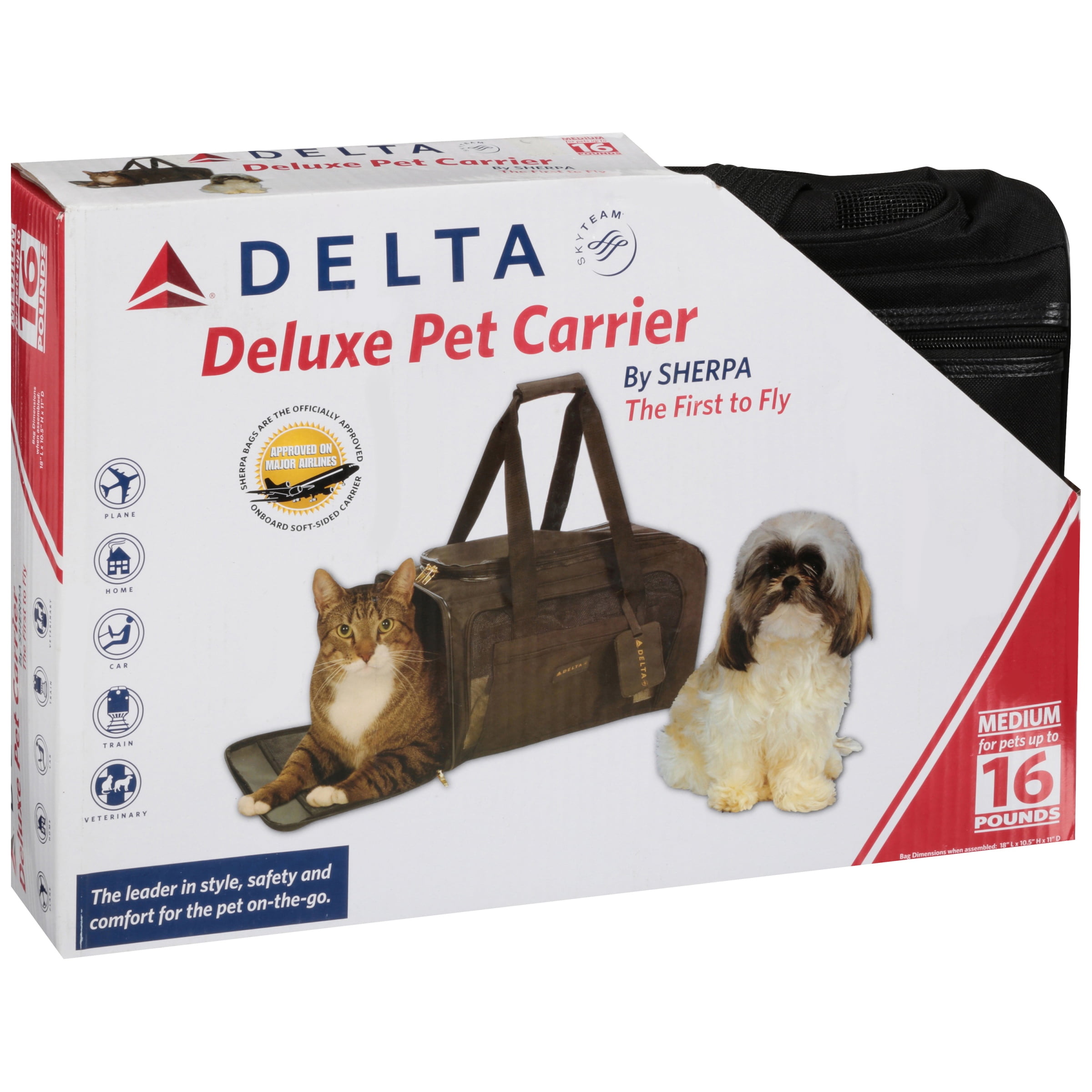 Sherpa Delta Travel Dog Carrier, Black 