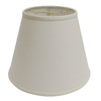 16" White Empire Deep Slanted Linen Lampshade