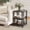 Black-wheels, variant on 3-Tier End Table, Rolling Side Table w/Open Storage Shelves, Sturdy Mesh Metal Frame & Lockable Wheels, Mobile Small Bedside Night Stand for Bedroom Living Room Office