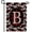 Monogram B, variant on America Forever Elegant Red And Black Plaid Monogram X Garden Flag, 12.5 x 18 inch Double Sided, Buffalo Plaid Initial Flag, Floral Tartan Banner, Personalized Fall Winter Decor, Letter X Yard Flag