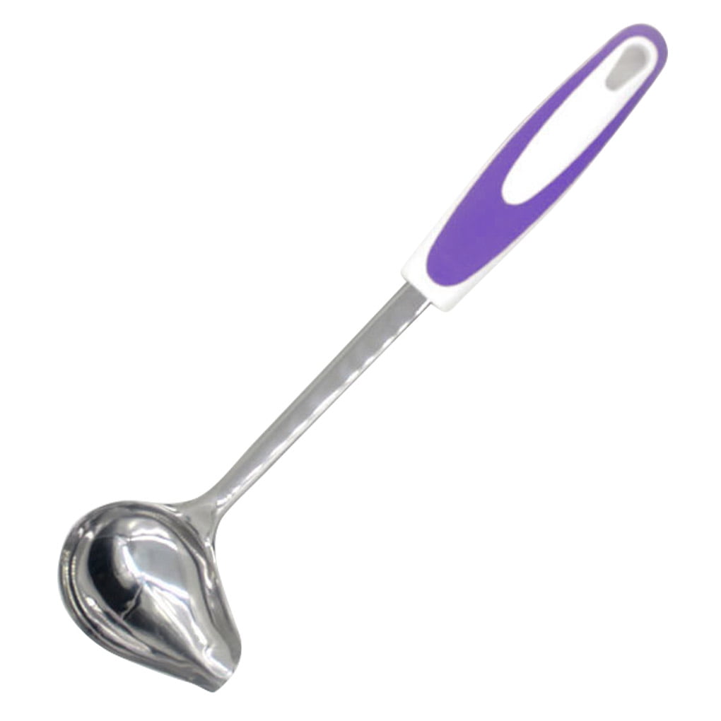 DRASHOME Mint Sauce Long Soup Ladle with Spout Stainless Steel Kitchen
