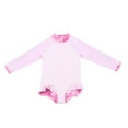 thumbnail image 4 of Girls Bathing Suits Girls Swimsuit Long Sleeve Cute Rashguard Set Summer Beach Breathable Tankini with UPF 50+ Swimwear Toddler Girls Swimsuit,9-10 Years, 4 of 5