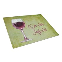 Caroline's Treasures Wine a little laugh a lot Glass Cutting Board Large Size
