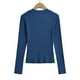 thumbnail image 4 of Top Henley,Sudadera con estampado de moda para mujer, blusa informal de manga larga con cuello en V, suave imitación de rayón, para uso diario, sopatenor, 4 of 8