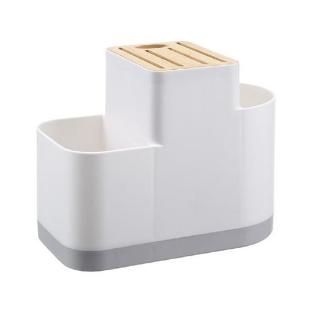 

Cutlery Drainer with Knife Slot Utensil Drying Rack Kitchen Silverware Organizer