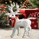 thumbnail image 5 of Elks Ornaments White Red Pink Bow Scarf Home Party Decor, White Elks Ornaments Red Pink Bow Scarf, Christmas Home Party Decoration, Festive Holiday Ornaments, Decorative Christmas Accents, Metal, 5 of 8