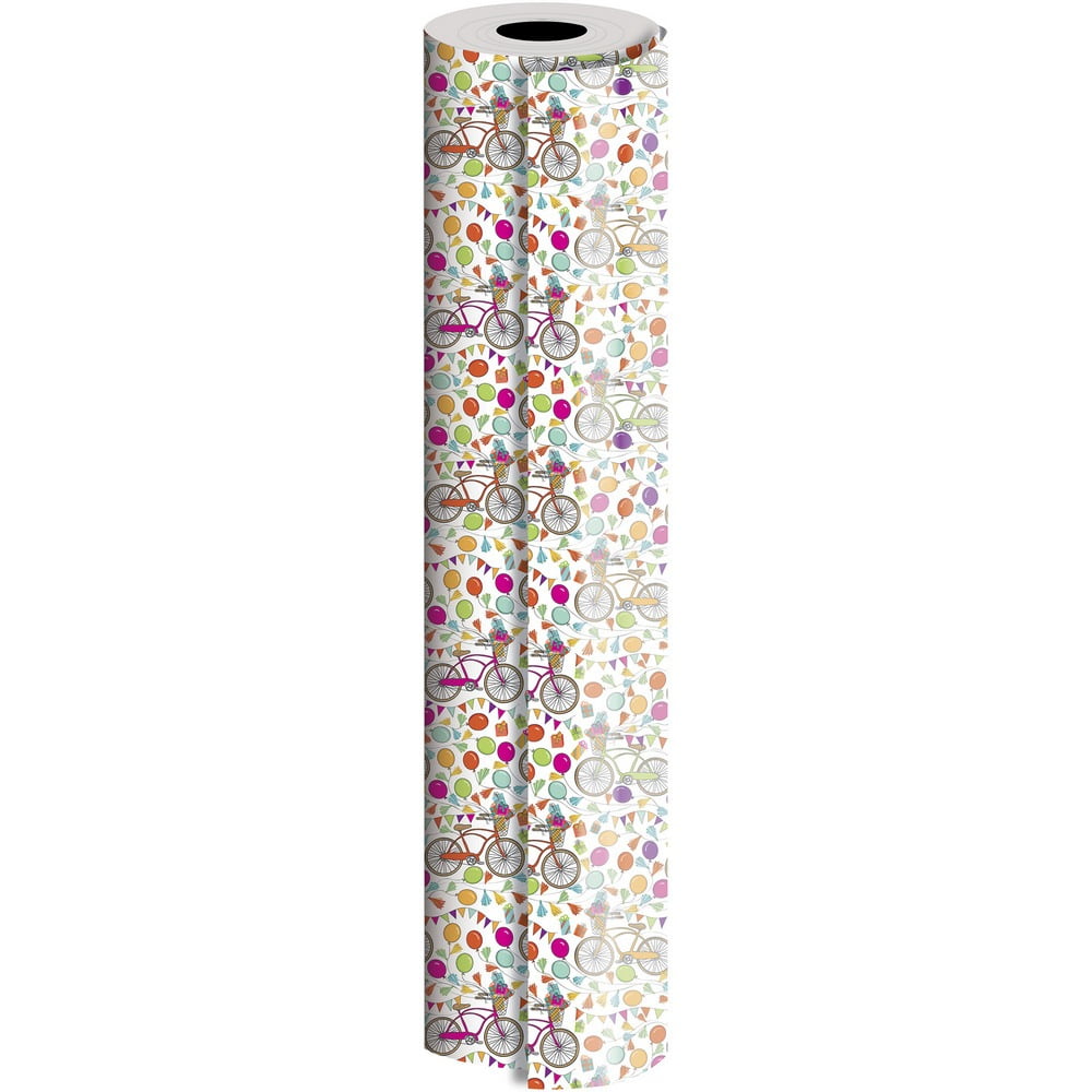 JAM Paper Industrial Size Bulk Wrapping Paper Rolls, Celebration