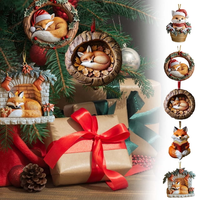 Pendiente de Árbol Navideño Acrylic Cute Ornaments, Pendiente de Árbol de Navidad Acrylic, Adornos de Árbol de Navidad Acrylic Estilo Lindo, Perfecto para el Hogar Navideño, Longitud de 12 pulgadas,