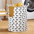 thumbnail image 5 of Cetacean Pattern Laundry With Handles Blanket Storage With Houndstooth Foldable Fabric Bedroom Hamper Dirty Clothes Hamper For Living Room Baby Room, 5 of 5