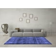 thumbnail image 3 of Ahgly Company Machine Washable Indoor Rectangle Abstract Blue Modern Area Rugs, 3' x 5', 3 of 4
