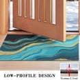 thumbnail image 3 of Blue Gold Wave Marble Pattern Door Rugs,Washable Non Slip Door Mats Indoor,Decorative Door Mats,Entry Mat Indoor for Entrance,Bedroom,Kitchen,Bathroom,17"x30", 3 of 6