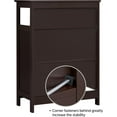 thumbnail image 4 of RONG-3 Bathroom Floor Storage Cabinet, Wooden Free Standing Storage Organizer with 2 Doors & Adjustable Shelf for Living Room, Hallway, Espresso, 4 of 10