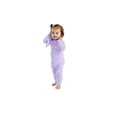 thumbnail image 2 of Sleep On It Infant Girls Long Sleeve Super Soft Snuggle Jersey Zip-Up Coverall Pajama with Matching Blankey Buddy - Butterfly Blossom - Purple, 18M, 2 of 3