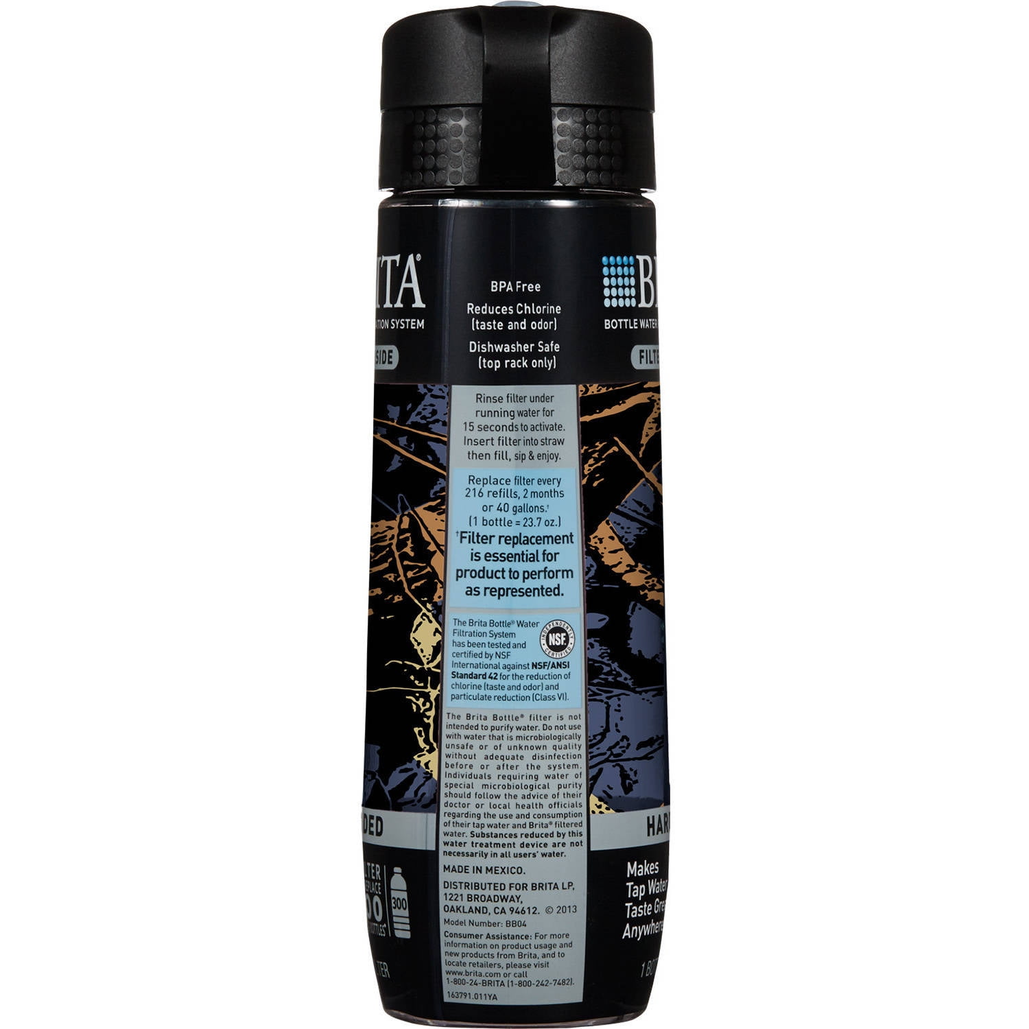 Brita Hard Sided Water Filter Bottle Camo 23 7 Oz Bpa Free Brita Hard Sided Water Filter Bottle Camo 23 7 Oz Bpa Free
