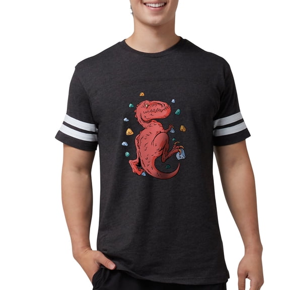 CafePress - Trex Indoor Rock Climbing T Shirt - Mens Football Shirt