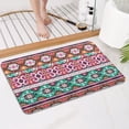 thumbnail image 4 of Colorful Geometric Pattern Bathroom Rugs Mat,Non Slip Microfiber Bathroom Rug,Rubber Backing,Soft Bathroom Mats for Bathroom Floor,Tub and Shower,17x27in(43x68cm), 4 of 5