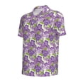 thumbnail image 4 of Wukai Violets Flowers Men’s Polo Shirts,Quick-Dry Athletic Shirt,Classic Fit Shirts-, 4 of 8