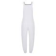 thumbnail image 4 of yillto Womens Summer Jumpsuit Pant Sleeveless Cotton Linen Baggy Capri Romper Jumpsuits with Pockets, 4 of 5
