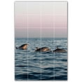 thumbnail image 1 of Picture-Tiles.com: Dolphin Ceramic Tile Wall Mural WAL500517-46M. 24"W x 36"H using (24) 6" x 6" Ceramic Tiles-Satin Finish, 1 of 3