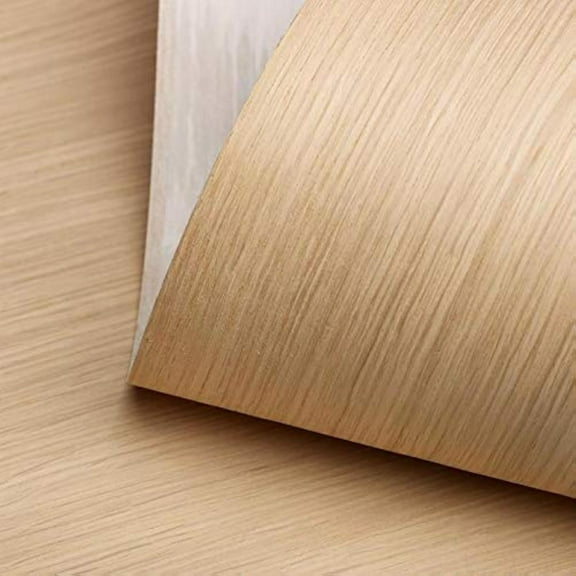 Edge Supply White Oak Rift Wood Veneer Sheet, 24” x 48”, Peel and Stick, “A” Grade Veneer Face, Easy Application with 3M Self Adhesive Oak Veneer Sheet, Veneer Sheets for Restoration of Furniture