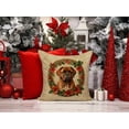 thumbnail image 5 of Dogue de Bordeaux Christmas Flowers Throw Pillow 14 in x 14 in, 5 of 5