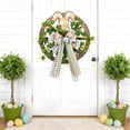 thumbnail image 6 of Nkmbld Spring Wreath for Front Door, Easter Bunny Wreath Easter Door Hangers for Indoor Outdoor Home Farmhouse Table Mantel Window Wall Decor, 6 of 9