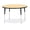 Powder Coated, variant on Round Activity Table - 42" Diameter, E-height - Maple/Black/Black