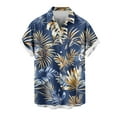 thumbnail image 4 of Retro Hawaiian Shirts for Men Short Sleeve Casual Button Down Shirt Tropical Summer Beach Vacation Shirt Cruise Clothes, 4 of 6