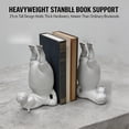 thumbnail image 4 of Hippo Bookends, Heavy Resin Animal Book Holders, Creative Yoga Hippo Statue — Resin Handstand Animal Figurine for Bookshelves, Desks, Offices, and Home Decor, 4 of 6