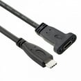 thumbnail image 2 of Chenyang CY USB-C USB 3.1 Type C Male to Female Extension Data Cable with Panel Mount Screw Hole Cable, 2 of 6