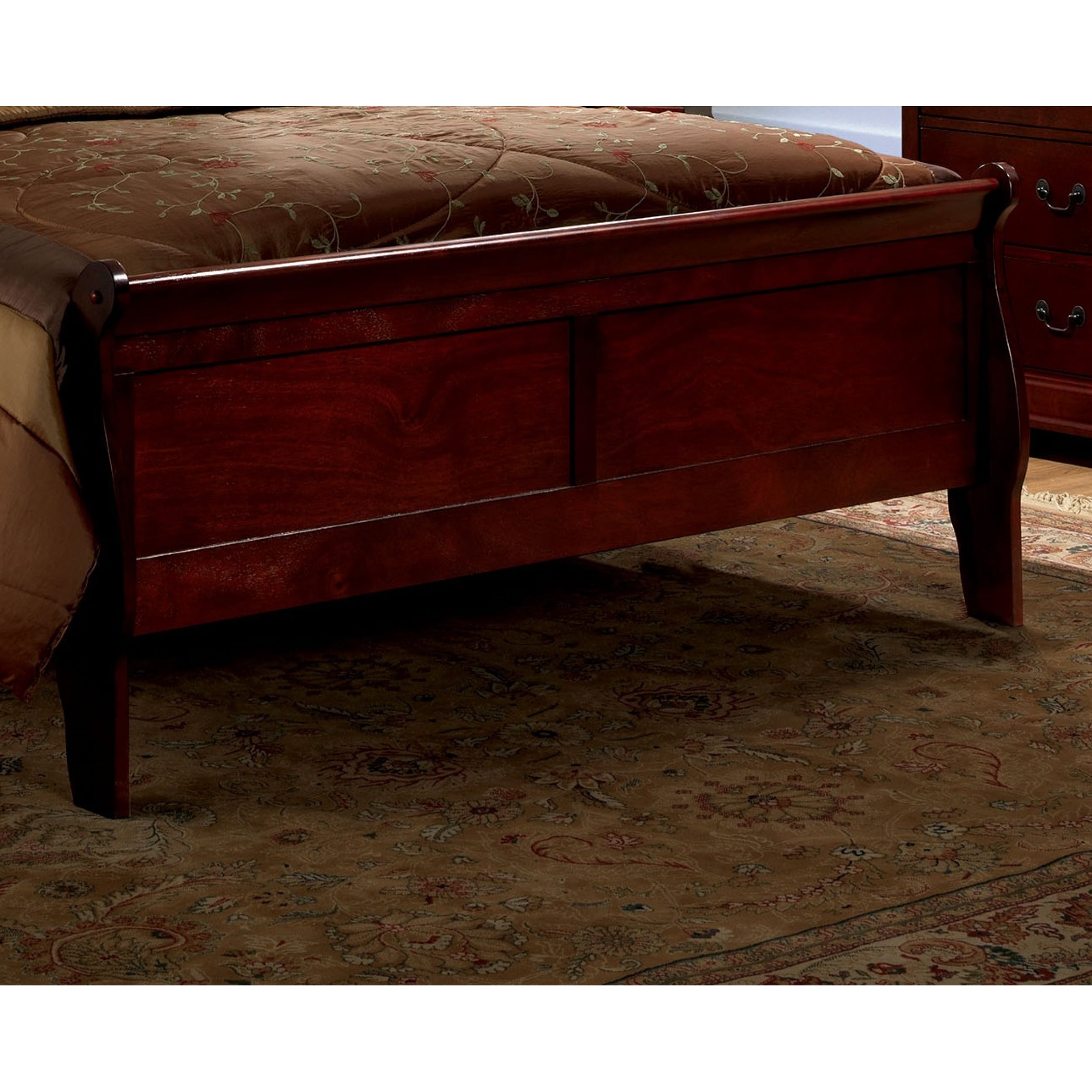 Louis Philippe Eastern Panel Sleigh Bed Cappuccino - King 202411KE by Coaster  Furniture at Tomlinson Furniture