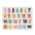 thumbnail image 1 of C Childrens Wooden Puzzle Block Set Letters Numbers Shapes Montessori Early Learning Toy For Toddlers Hand Eye Coordination, 1 of 4