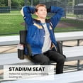 thumbnail image 5 of SPECSTAR 20" Standard Width Reclining Stadium Seat Chairs with Backrest and Armrests, Portable Cushions for Bleachers, 1 Pack, 5 of 8