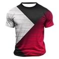thumbnail image 2 of Mens Camisas de Manga Corta Impresión Casual Deportes Cuello Redondo Blusa, Poliéster Ligero para la Primavera Verano Al Aire Libre Uso Diario, 2 of 4